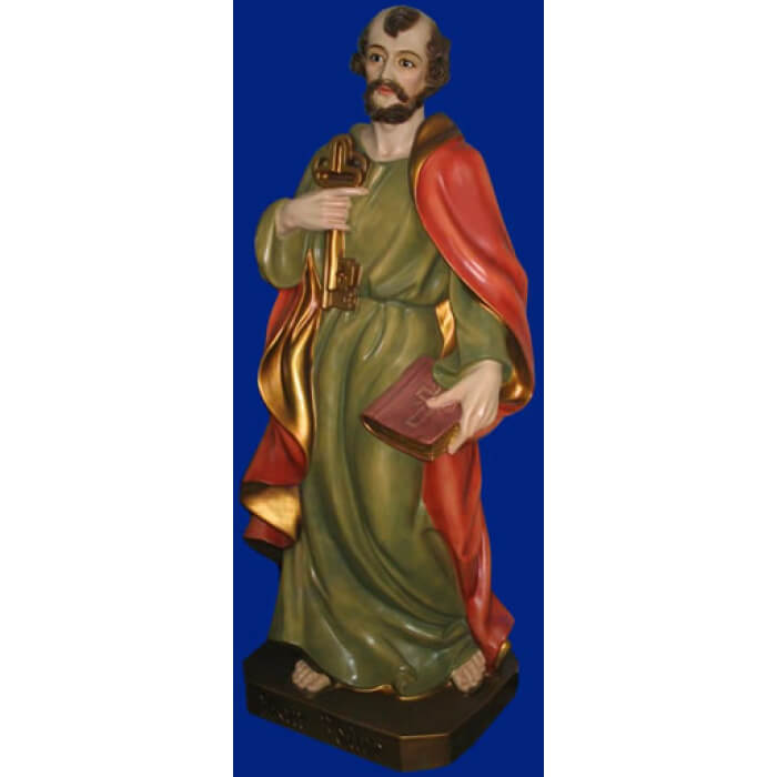 St. Peter 71 Inch, St. Peter Seventy One Inch, St. Peter Saint Statue, 71 Inch St. Peter Statue, Seventy One St. Peter Statue