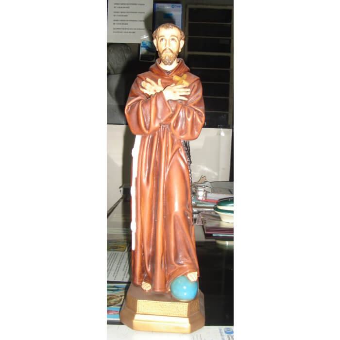 St. Francis 17 Inch with world, St. Francis with world Statue, Seventeen Inch St. Francis, 17 Inch St. Francis Saint Statue, St. Francis Saint Statue