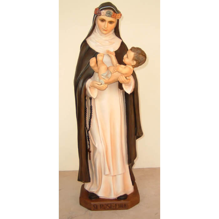 St. Rose of Lima 33 Inch, St. Rose of Lima Thirty Three Inch, St. Rose of Lima Saint Statue, 33 Inch St. Rose of Lima, Thirty Three Inch St. Rose of Lima Saint Statue