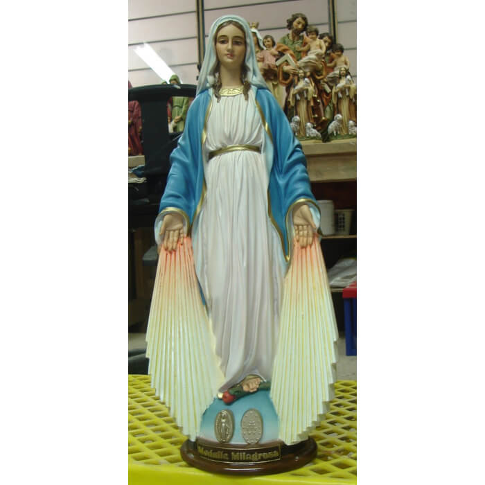 Lady of Grace 17 Inch with rays,Lady of Grace Seventeen Inch with rays,Lady of Grace with rays Statue,17 Inch Lady of Grace with rays,Seventeen Inch Lady of Grace with rays Statue