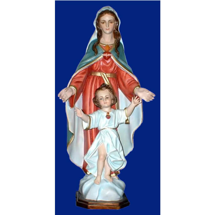 Hearts of Mary & Jesus Statue, Hearts of Mary & Jesus Virgins Statue, Mary & Jesus Statue, Mary & Jesus Heart Statue, Mary & Jesus Virgins Statue