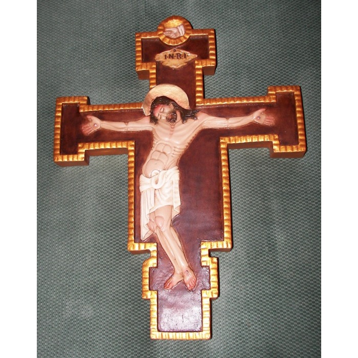 Crucifix 18 Inch San Damiano, Crucifix Eighteen Inch, Crucifix San Damiano Statue, 18 Inch Crucifix San Damiano, Eighteen Inch Crucifix San Damiano Statue