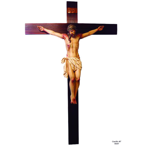 Crucifix 120 Inch, Crucifix One Twenty Inch, Crucifix Statue, 120 Inch Crucifix Statue, One Twenty Inch Crucifix Statue