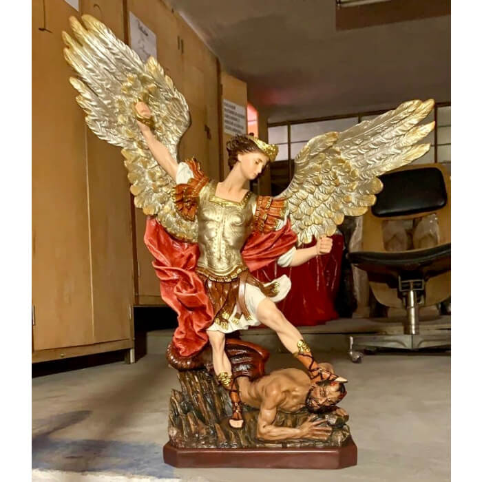 St. Michael Archangel 28 Inch With devil,St. Michael Archangel Twenty Eight Inch,St. Michael Archangel Angel Statue with devil,28 Inch St. Michael Archangel,Twenty Eight Inch St. Michael Archangel Statue with devil